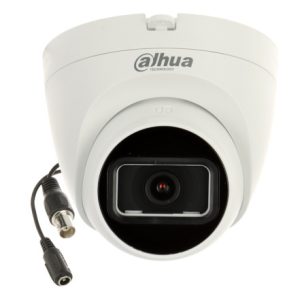 دوربین مداربسته داهوا مدل HAC-HDW1200TRQP-A-0280B-S6 با کیفیت 2 مگاپیکسل، لنز ثابت 2.8 میلیمتری، میکروفن داخلی برای ضبط صدا، دید در شب تا 25 متر با فناوری Smart IR، و استاندارد IP50 ضد آب و گرد و غبار.
