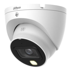 دوربین مداربسته داهوا مدل HAC-HDW1209TLQP-A-LED-0280B با کیفیت تصویر 2 مگاپیکسل Full HD، لنز ثابت 2.8 میلیمتری، فناوری Full-Color برای تصاویر واضح در شب، دید در شب تا 20 متر، میکروفن داخلی، و استاندارد IP67 ضد آب و گرد و غبار.