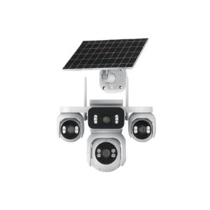 دوربین مداربسته خورشیدی 4G ریویژن مدل 724-IPG-S2-N11 با کیفیت 2 مگاپیکسل، لنز ثابت 3.6mm، دید در شب رنگی، تشخیص و ردیابی انسان، ذخیرهسازی ابری و کارت حافظه microSD تا 256GB، پنل خورشیدی 8 وات و باتری 16,000mAh، مقاوم در برابر آب و گرد و غبار (IP66).